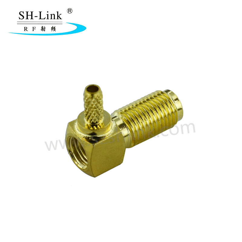 RF 90 degees SMA coaxial female connector